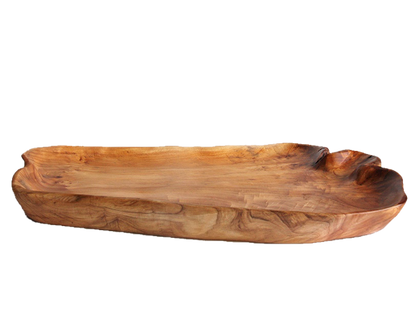 Hand-Crafted Root Wood Live Edge Platter - Large (20-21" / 2")