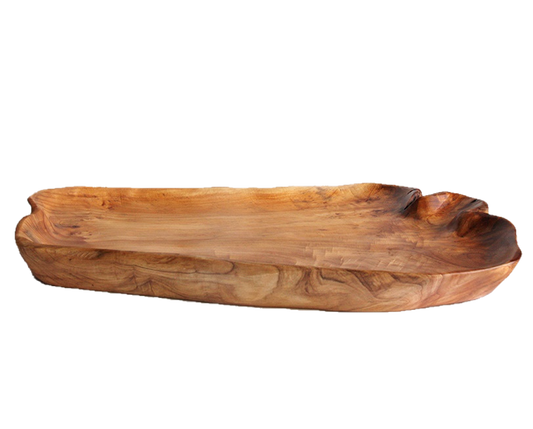 Hand-Crafted Root Wood Live Edge Platter - Large (20-21" / 2")