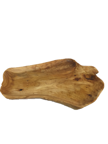 FUNCTIONAL ART is the best way to describe Greener Valley's stunning collection of stumps and roots that have been handcrafted into beautiful wine holders, cheese boards, platters, bowls and stools. Handcrafted from the roots and stumps of the Asian Cypress known as Shan Mu. These beautiful stools function equally well as a stool, end table or plant stand. Each piece is absolutely unique. This stool measures 24" high.