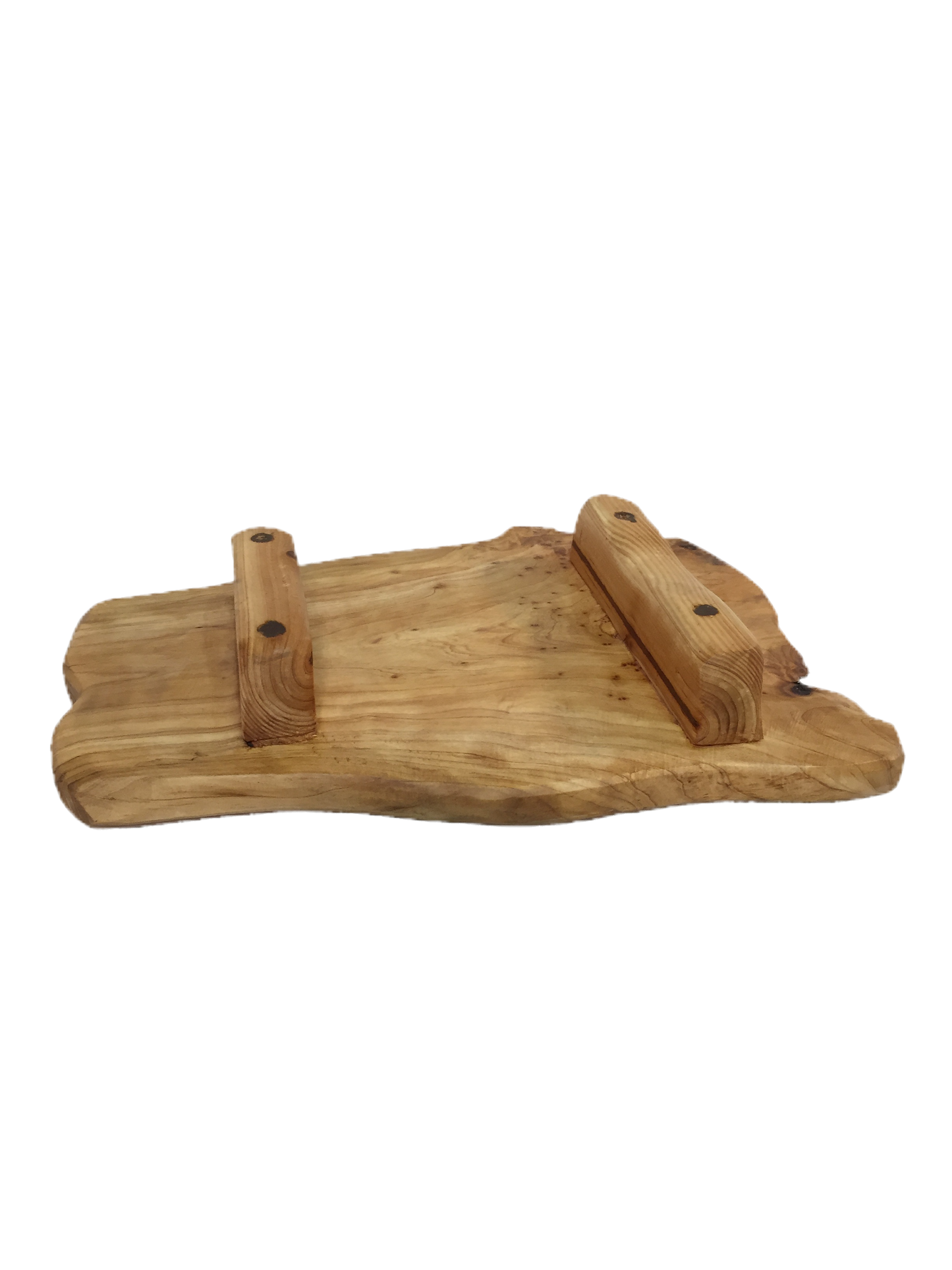 Hand-Crafted Root Wood Live Edge Tray with Feet