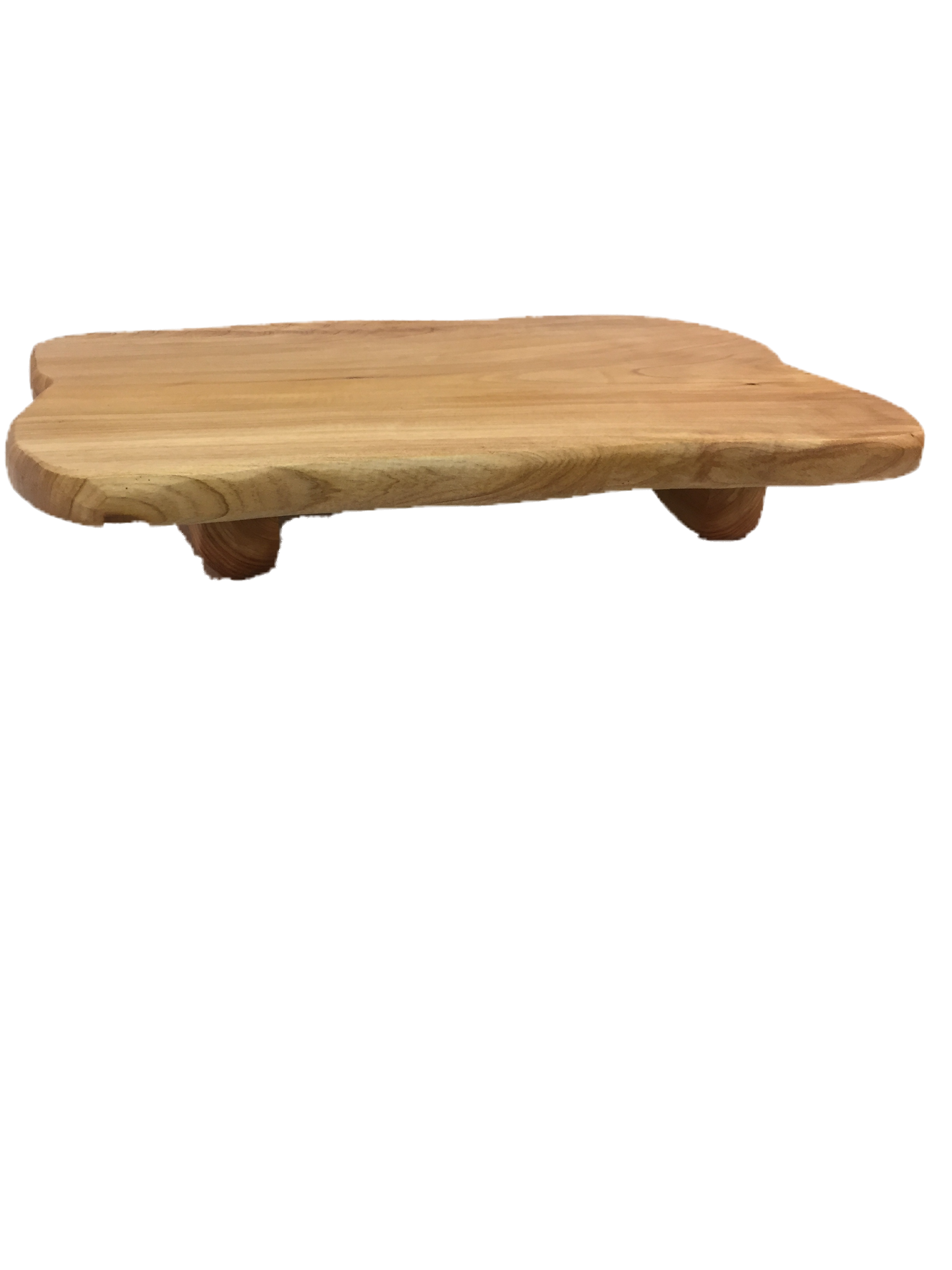 Hand-Crafted Root Wood Live Edge Tray with Feet