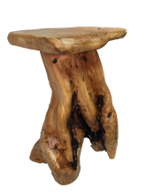 Hand-Crafted Root Wood Live Edge Stool/Plant Stand - 24"