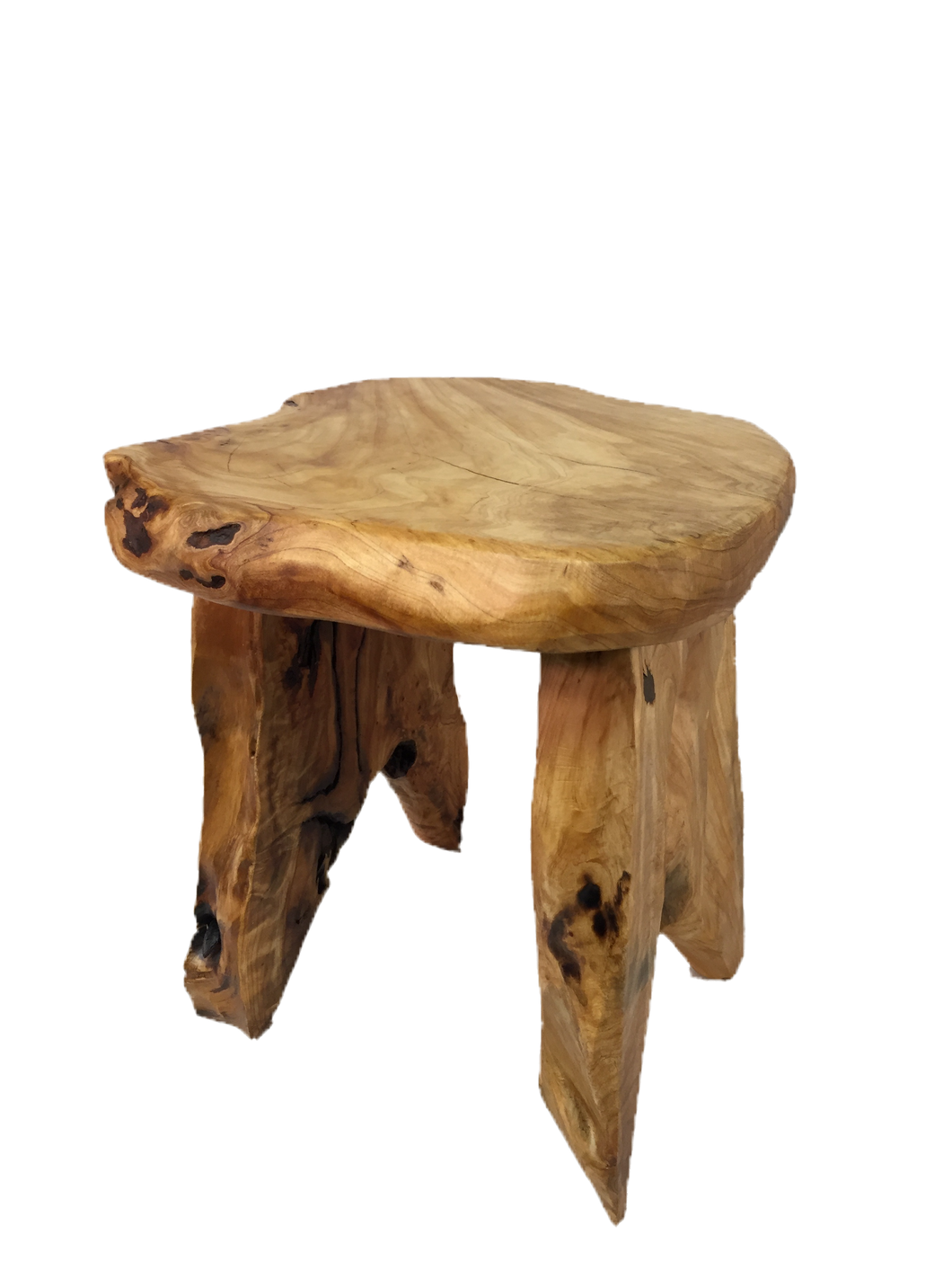 Hand-Crafted Root Wood Live Edge Wood Table (16